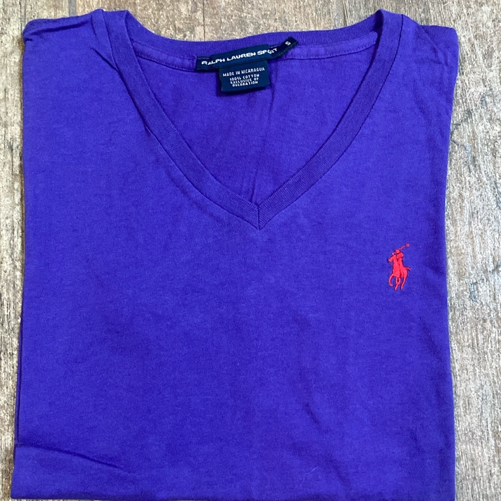 Ralph Lauren Purple V-Neck T-Shirt